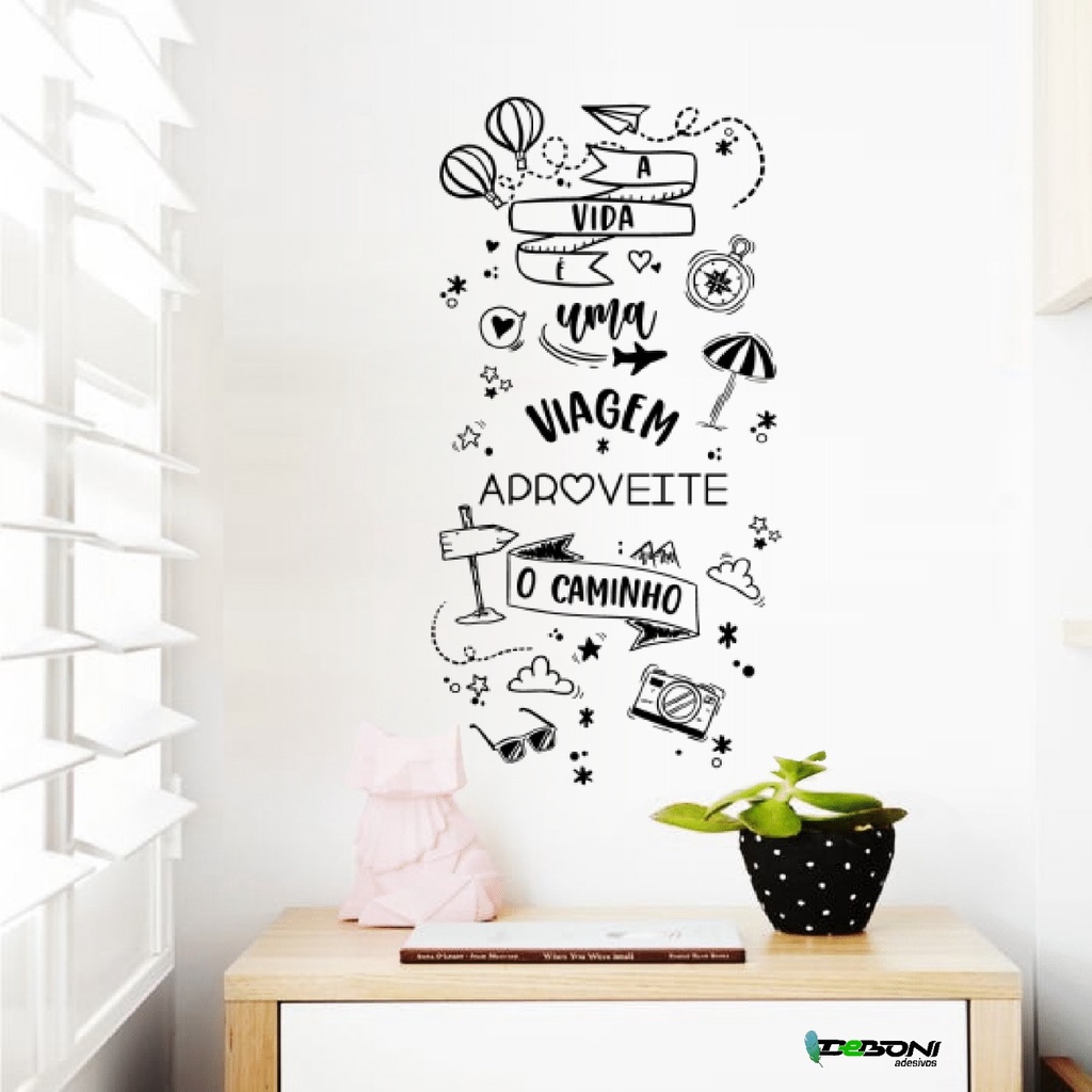 Adesivo decorativo frase de 1.20m x 57cm 