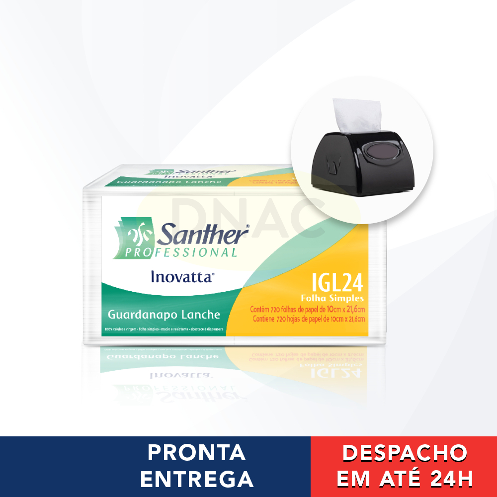720 Guardanapos Interfolhados De Papel Branco Cai Cai Para Suporte De Guardanapos De Mesa - Santher