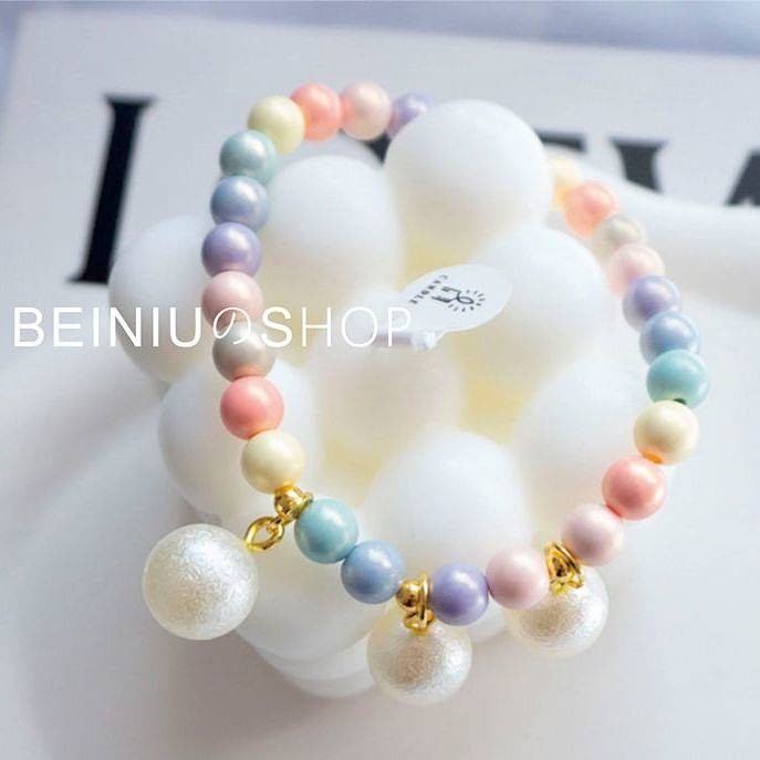 Pet Ins Estilo Silencioso Simples Contas Coloridas Colar Teddy Dog Cat Bunny Light Collar Ornam