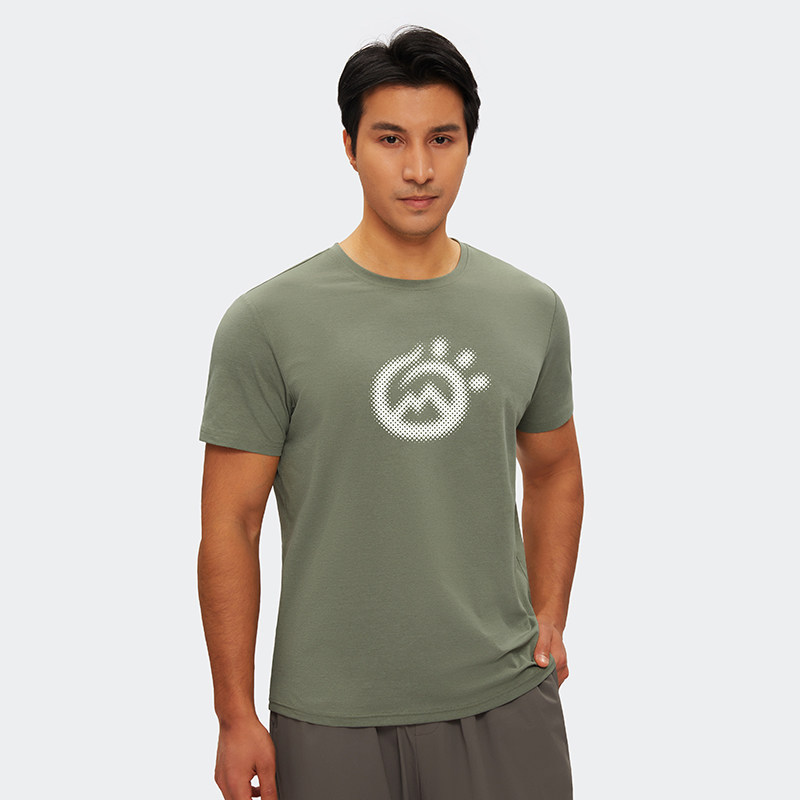 TECTOP TECTOP Outdoor Summer Masculino Leve Respirável Sportswear Gola Redonda Camiseta de Secagem Rápida Stretch Casual