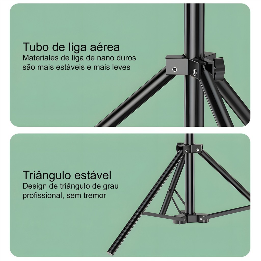 Tripé para Ring Light Ajustável Suporte para Iluminação Fotografia Estúdio XIMING