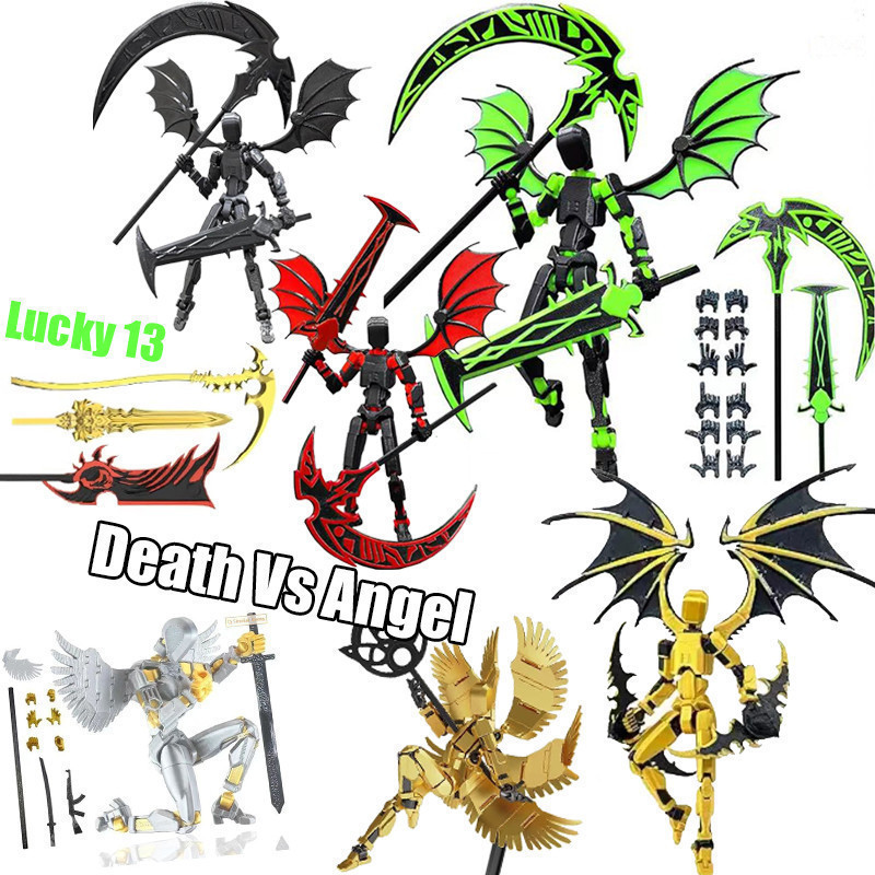 Lucky 13 Figura Articulada Impressa em 3D, Guerreiros com Armadura Real, Mannequin 13, Robô de Ação 13, Brinquedos CYTT