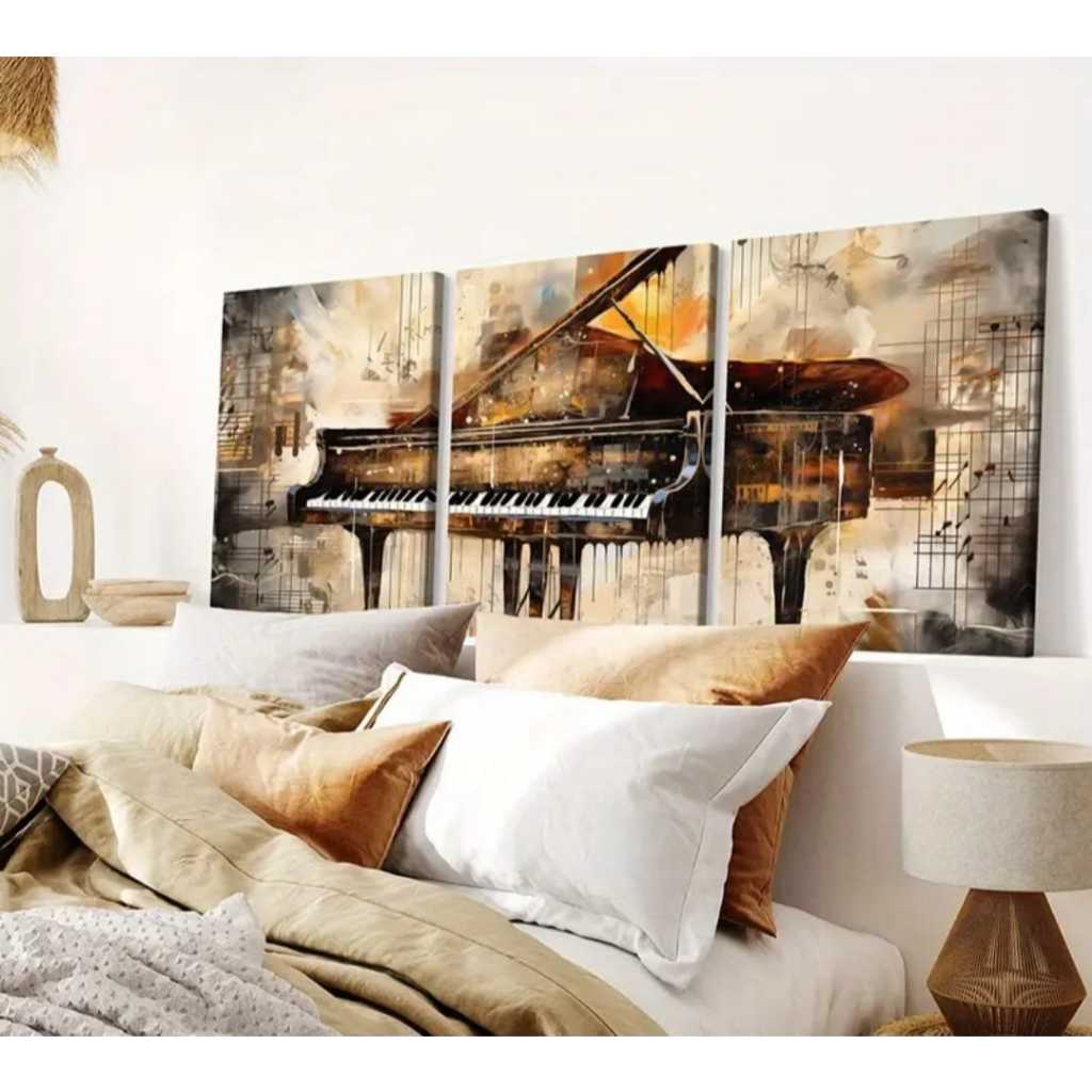 QUADROS DECORATIVOS PIANO ABSTRATO INSTRUMENTOS MUSICAIS FULL HD DECORAÇAO SALA QUARTO