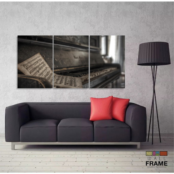 Quadros Decorativo Sala Quarto Mdf piano antigo 120x60  Alta Resolução Full HD