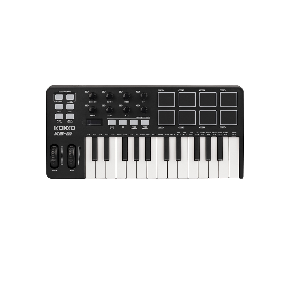 Teclado MIDI Controlador Beat Maker Machine 25 Teclas Teclado MIDI Arranjo Strike Pad USB MIDI Botões Atribuíveis Botões