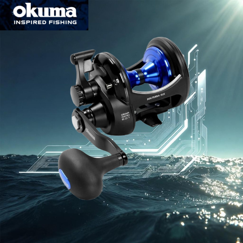 Carretel De Pesca De Alta Velocidade Okuma Solterra SLX-Offshore Com Arrasto Suave E Durabilidade