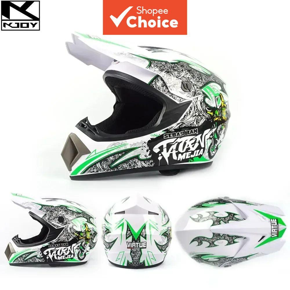 Capacete de Scooter de Rosto Completo Design de Personalidade Quatro Estações Capacete de Motocicleta Universal