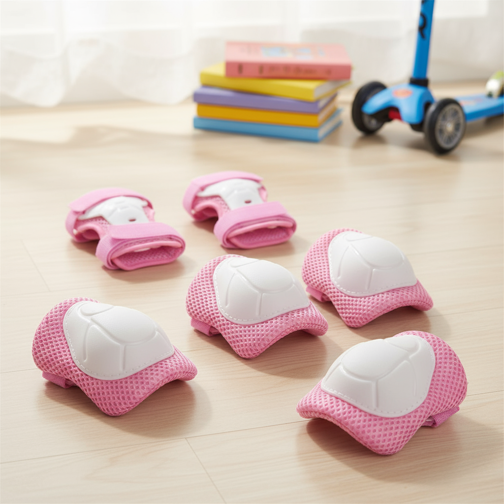 Conjunto Protetor Infantil: Joelheiras, Cotoveleiras e Protetores de Pulso, Design Unissex para Uso em Patinação no