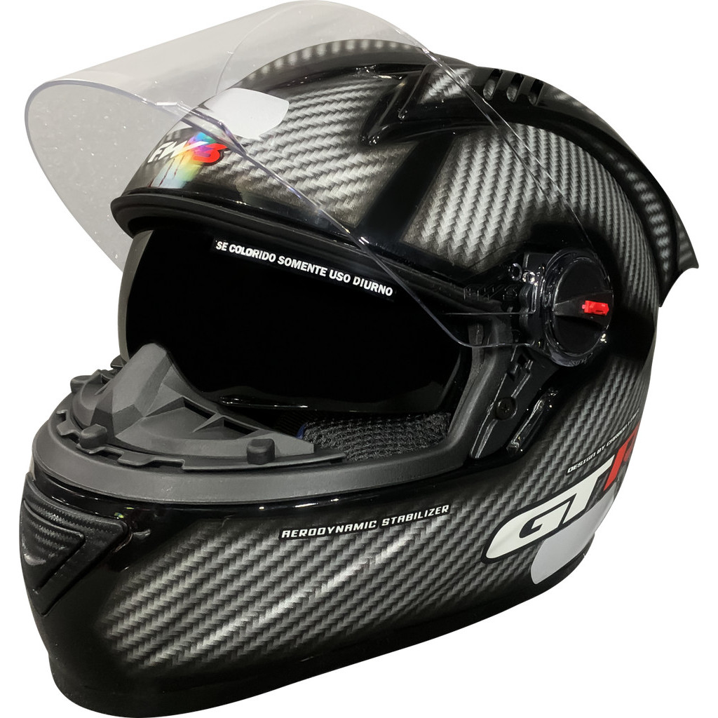 Capacete  FW3 GT Racing Bolt Design Com Narigueira