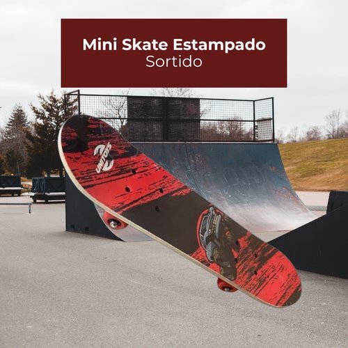 Mini Skate Compacto Resistente Infantil Iniciantes Design Colorido Fácil Manuseio Durável Estável Prático