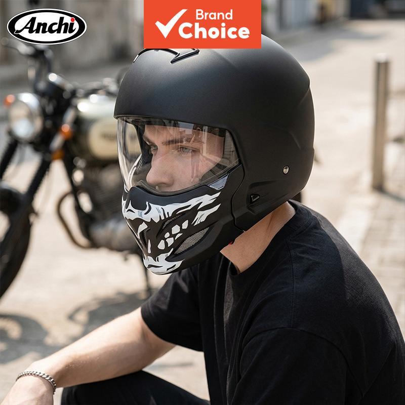 Capacete de motocicleta retrô unissex ABS, design ultraleve