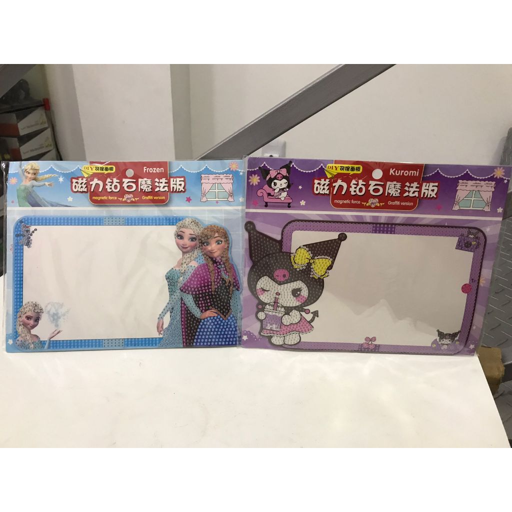 Lousa Kit De Pintura Com Diamante Para Crianças Padrão De Desenho Animado Redondo De Cristal Stick Arte Decoração De Cas