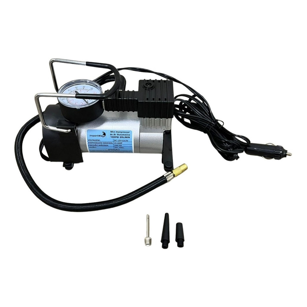 Mini Compressor Automotivo 100psi 20L/min Importway