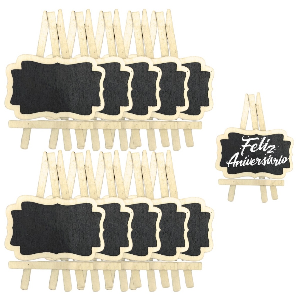 10 Lousas Quadro Decorativo Com Tripé para Recados