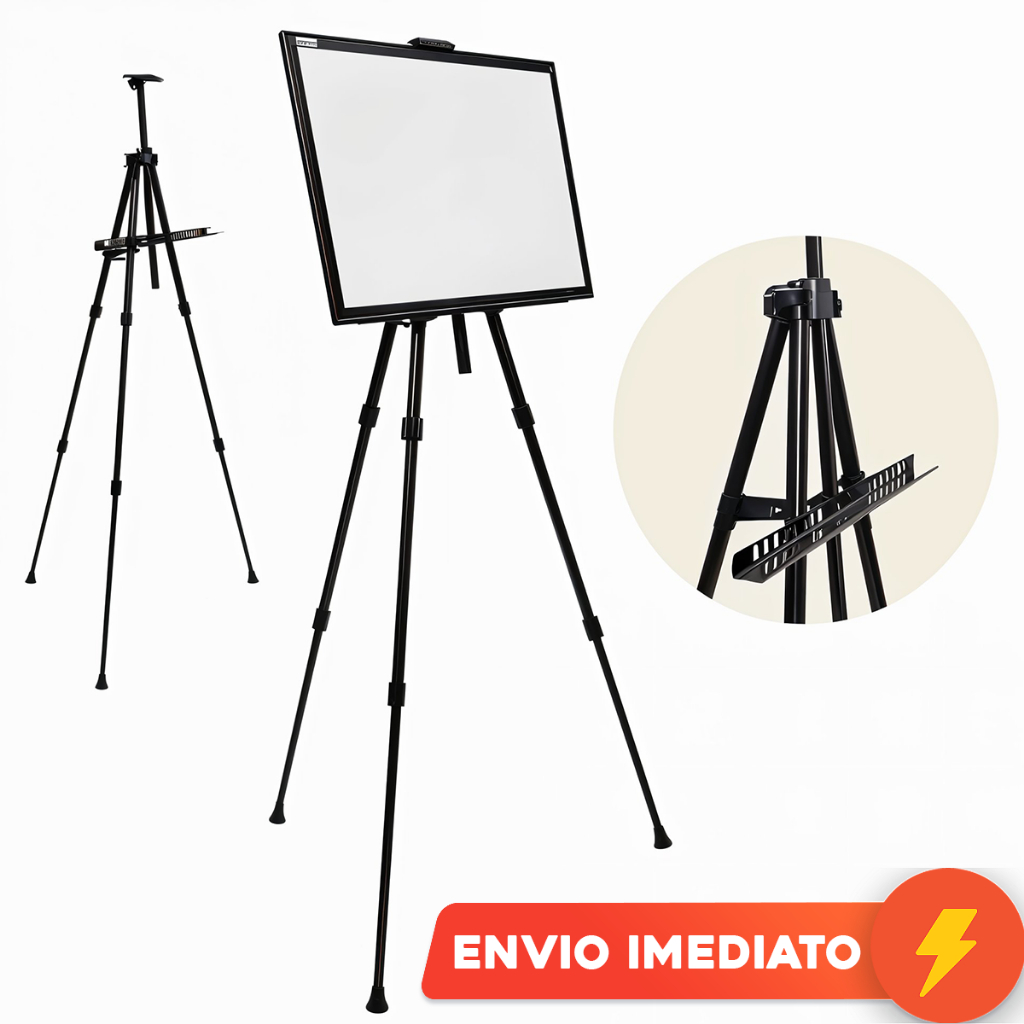 Cavalete Tripé 80cm para Quadro Tela Pintura Lousa Metal Ajustável
