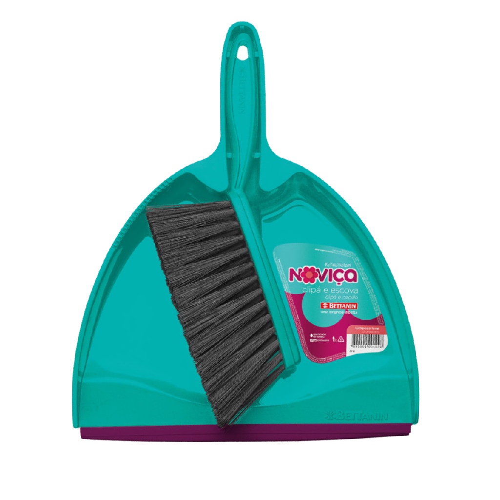 Pá De Lixo Clipa Com Escova Plastica Novica