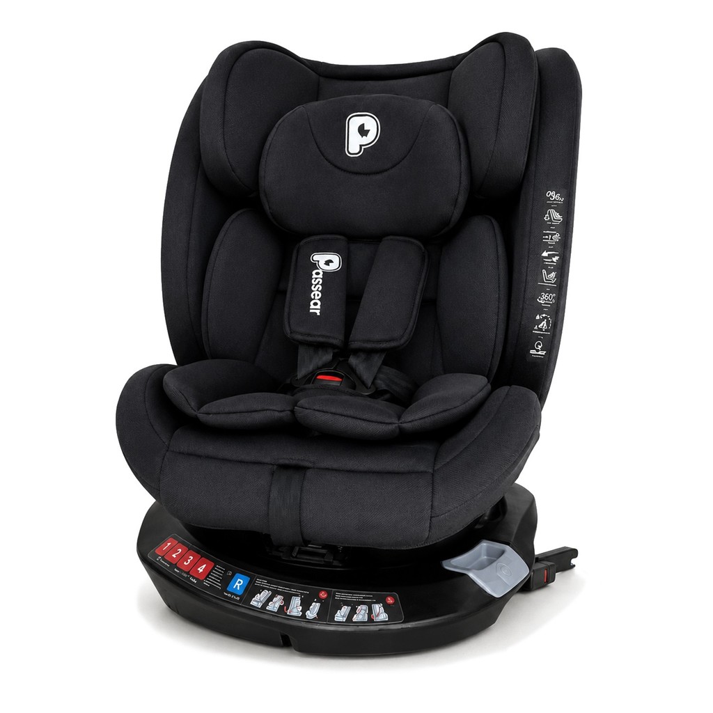 Cadeirinha Para Carro ISOFIX 360° Infantil Giratória Reclinável Acolchoado 0 Até 36kg - Passear Baby