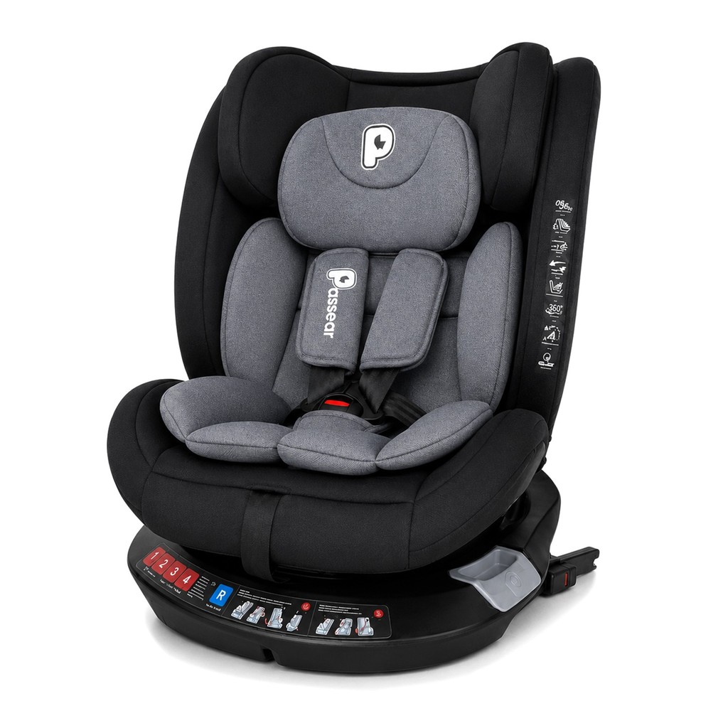 Cadeira Para Automóvel Até 36kg Nora ISOFIX 360° Reclinável Redutor Acolchoado