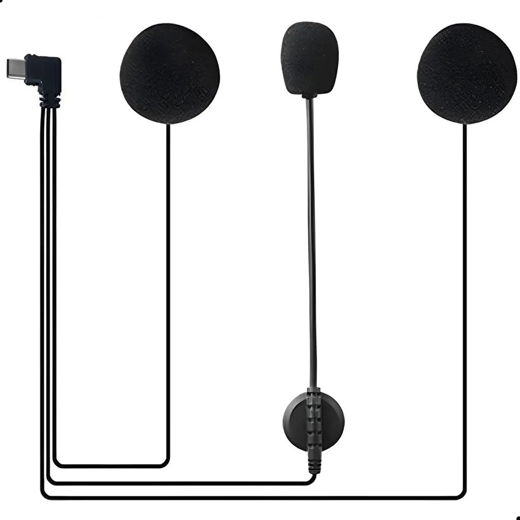 Fone Microfone Original EJEAS V6 Pro+ M6 Capacete Moto Reposição USB tipo C Q8 Q7 V7 V4 Plus