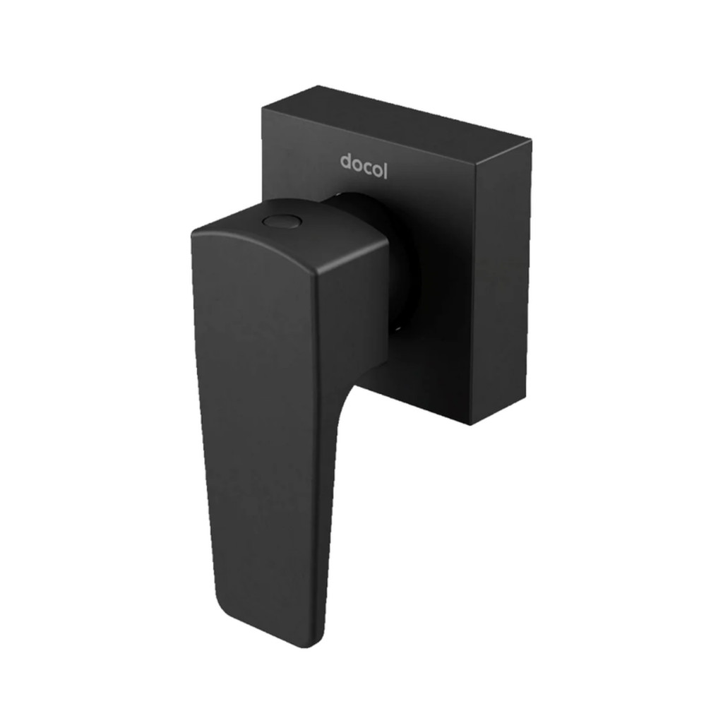 Acabamento Registro Lift Onix Preto 1/2'' A 1'' Docol Banheiro Água