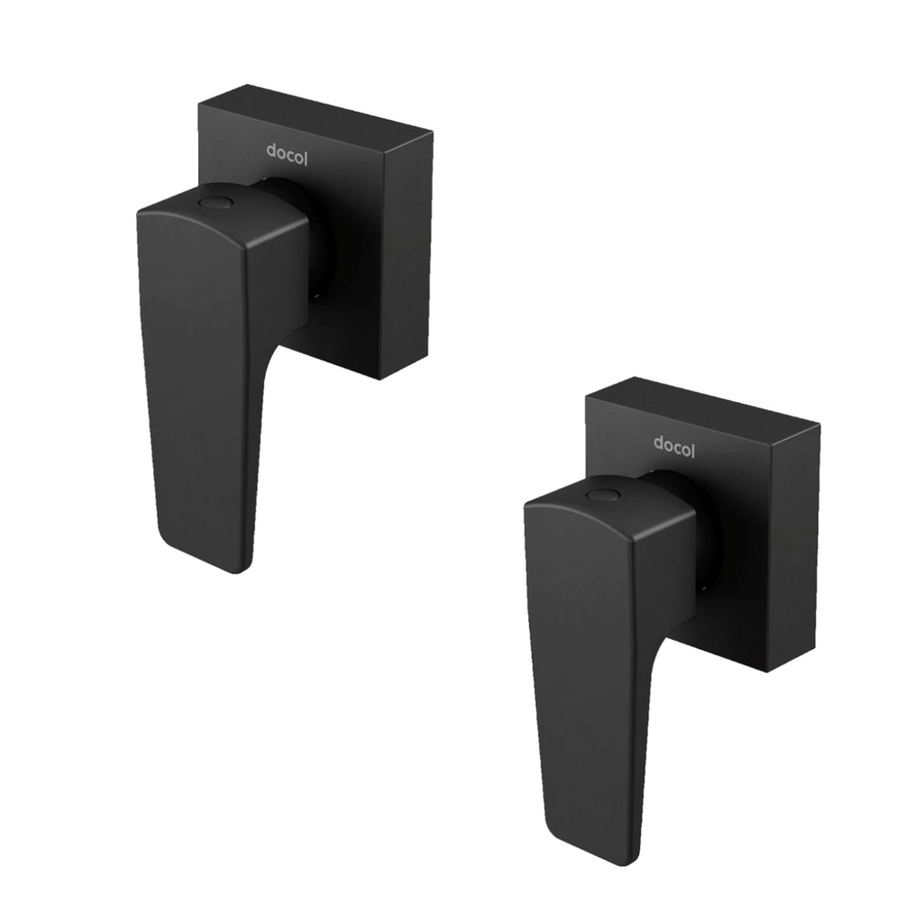 Kit 2 Acabamento Para Registro Lift Onix Preto 1/2'' A 1'' Docol