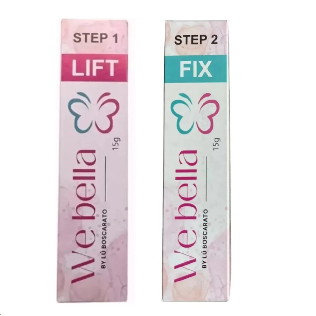 Kit We Bella: Step 1 Lift (passo 1) 15g + Step 2 Fix (passo 2) 15g