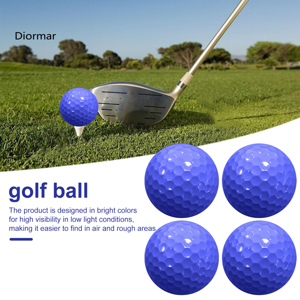 High Visibility Golf Ball for Kids 4 Pack Foam Balls Realistic Feel Limited Flight Practice for Indoor Outdoor Use Elast