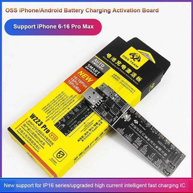 Placa De Ativação De Carregamento Rápido De Bateria OSS W223 Pro V10 Para iPhone 6 ~ 16 Reparo De Teste Samsung