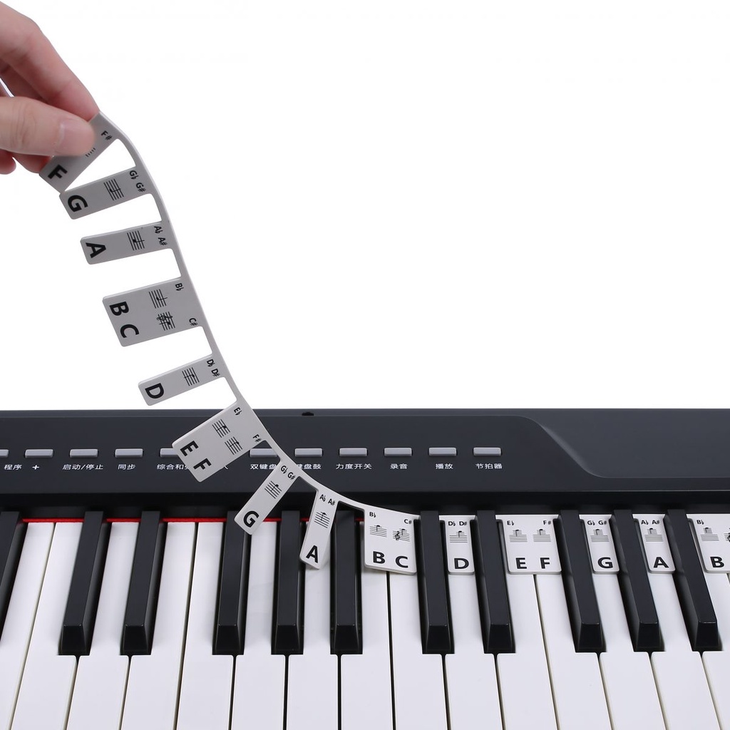 Sem Cola Prática De Tipo 61/88 Chaves Marcador De Notas De Piano Tiras De Silicone Para Iniciantes/Crianças