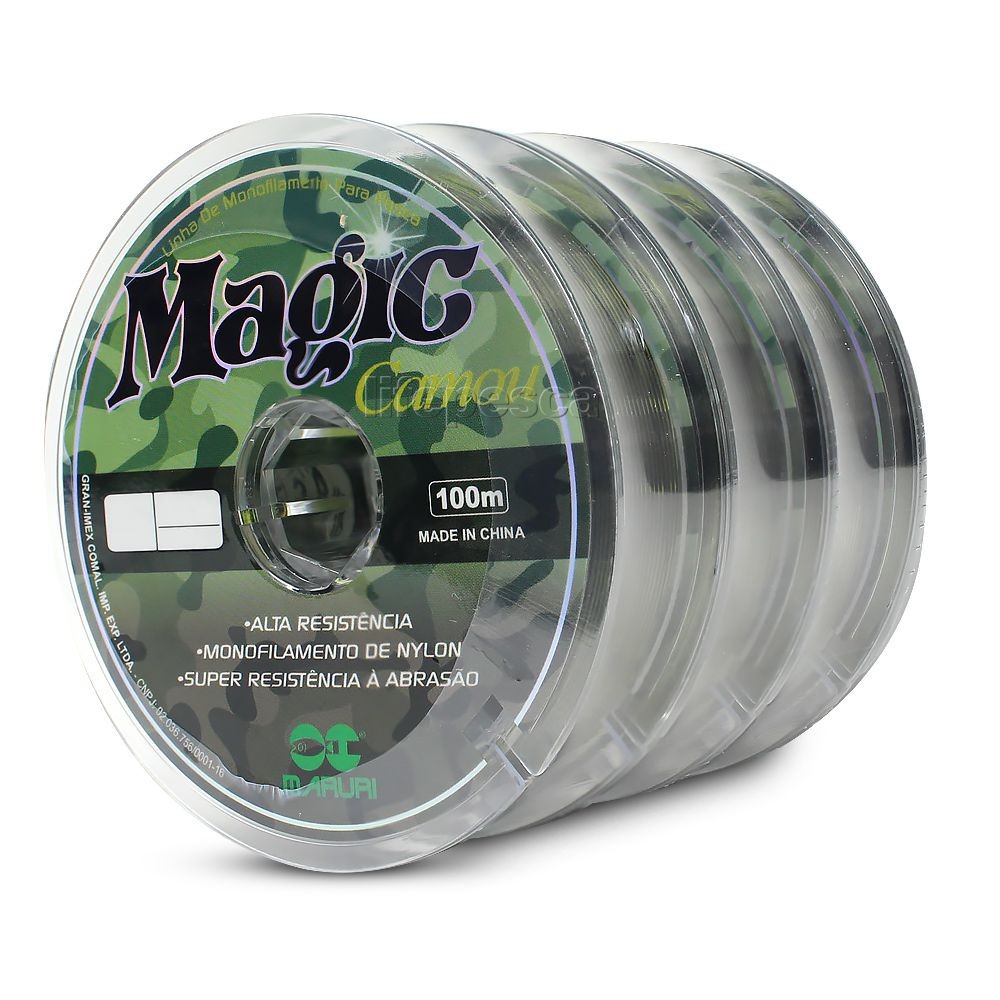 Kit 3 Linhas Monofilamento Magic Camou 0,15mm 3,9lbs/1,8kg (3x100 Metros)