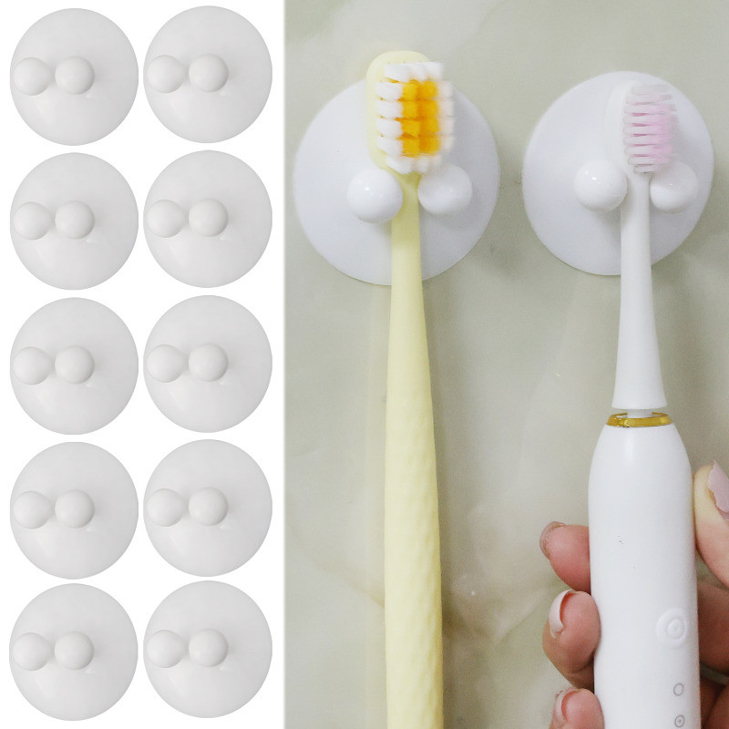 Suporte Para Escova De Dentes Montado Na Parede Com Sucção De Silicone De 4/8 Unidades-Multifuncional Ventosa-Mini Organ