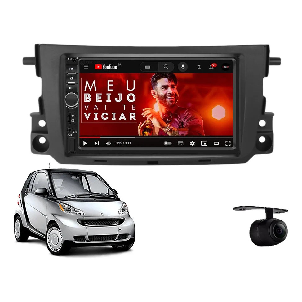 Central Multimídia Smart Fortwo 2011 À 2015 Pro High Apple CarPlay e Android Auto