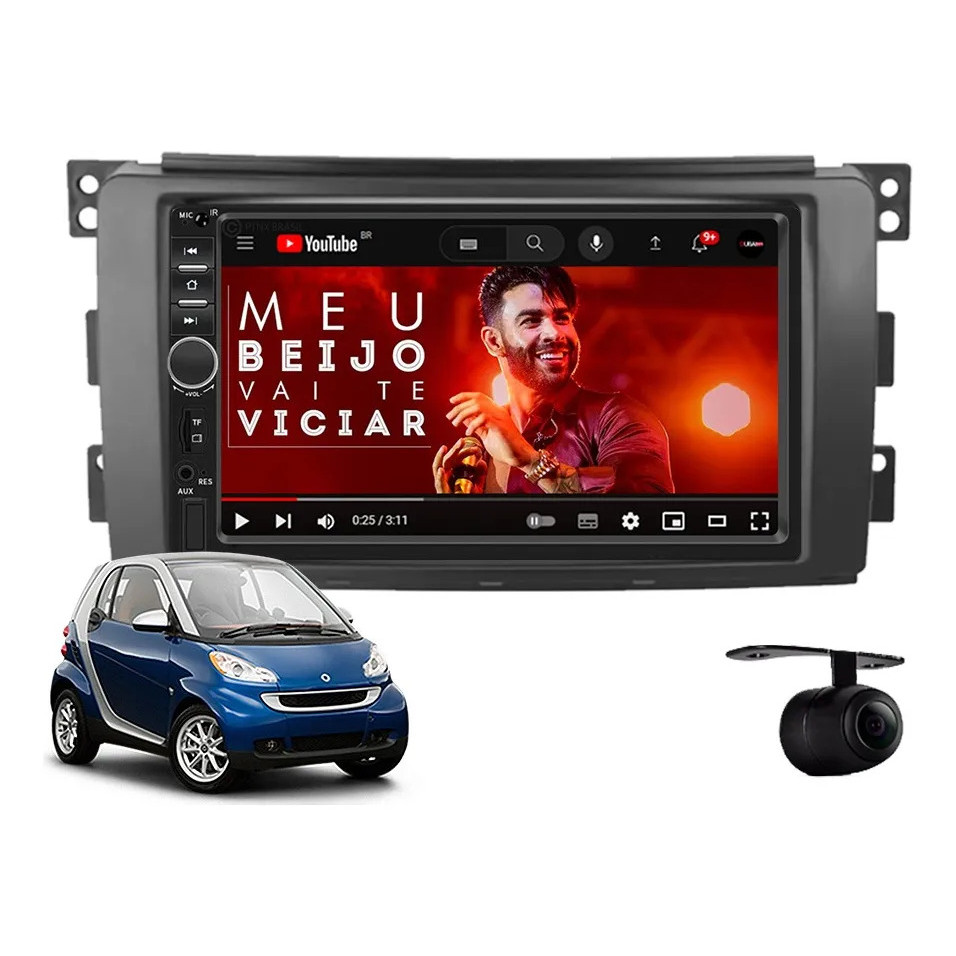 Central Multimídia Smart Fortwo 2008 À 2010 Pro High Apple CarPlay e Android Auto