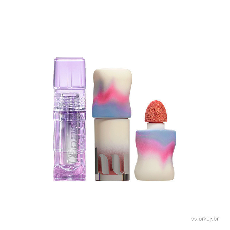 UHUE Plumping Water-Glass Mirror Lip Glaze, Hydrating Glossy Finish, 2-in-1 Multi-Purpose Makeup, Works as Liquid Blush