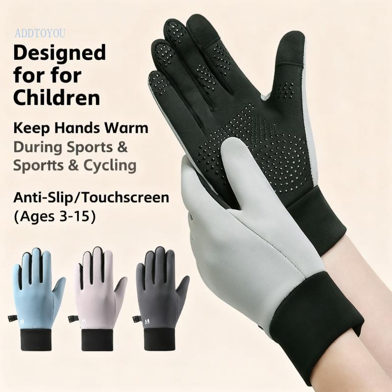 Time Children Winter Play Gloves Tela Tocável Lã À Prova D Para Meninos E Meninas