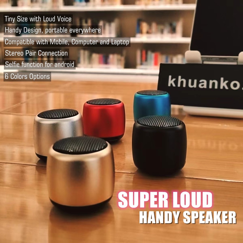 Mini Alto-falante Bluetooth Leve com Design de Moeda, Modo de Pareamento TWS, Chamada Mãos Livres, Controle Remoto para