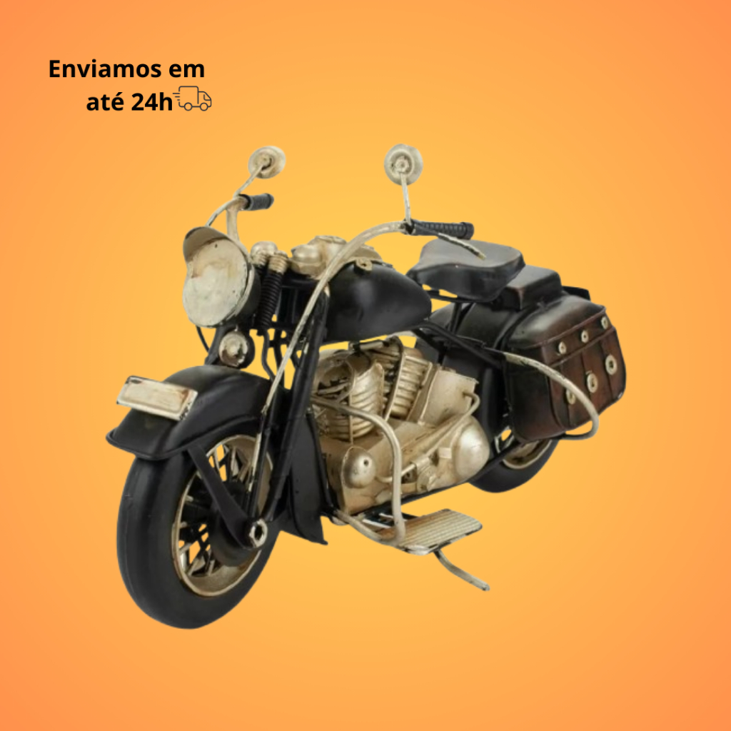Motocicleta Decorativa Estilo Retrô Vintage