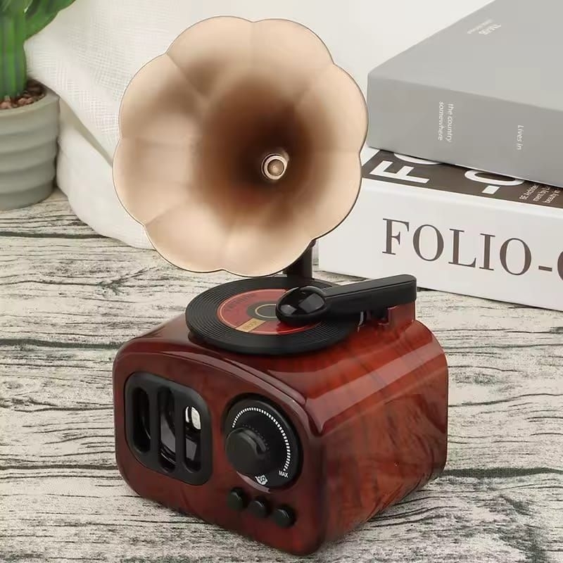 Enfeite decorativo Caixa de música retro fonógrafo decoração para casa presente ornamento criativo clássico vintage arte