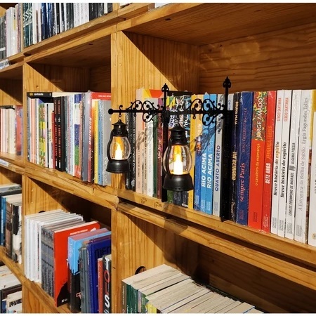 Divisória de Livros Vintage Retrô Fantasia Livro Iluminação Decorativa Quarto Escritório Biblioteca