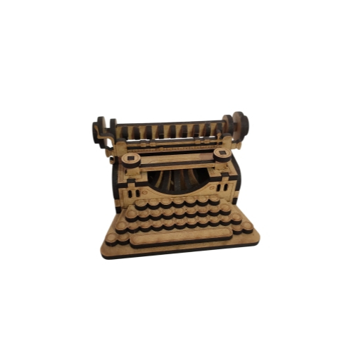 Mini Máquina de Escrever Retrô em MDF | Decoração Vintage, Escritório e Presente