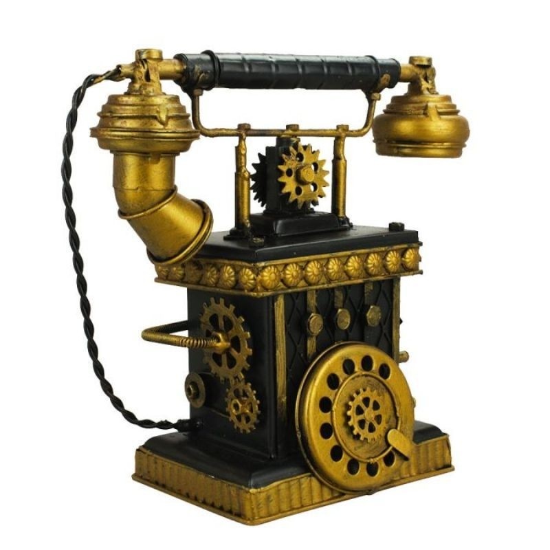 Enf. decoração Antigo Telefone 20x10x23cm Estilo Retrô - Vintage