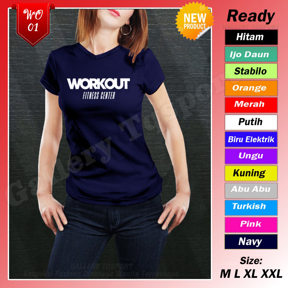 Camiseta Feminina Zumba Aeróbica Fitness Workout Gym Running Clothes [WO-01]