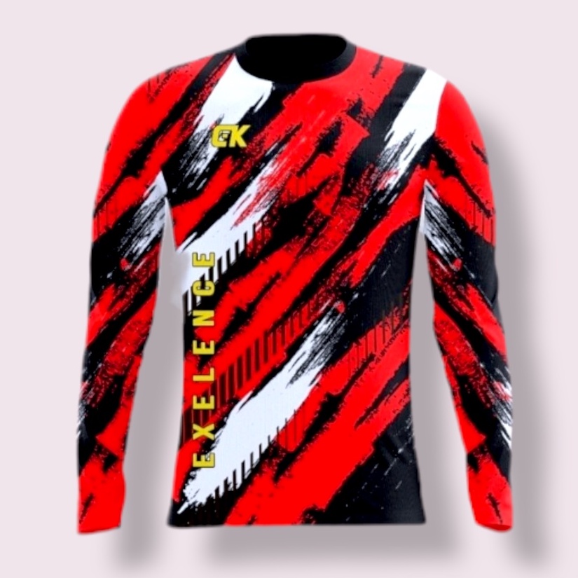 CGK SPORT T-SHIRT Esportiva De Manga Comprida Ciclismo Impressão JERSEY De/Masculina/RUNNING/GYM/Corrida/Roupas Esportiv