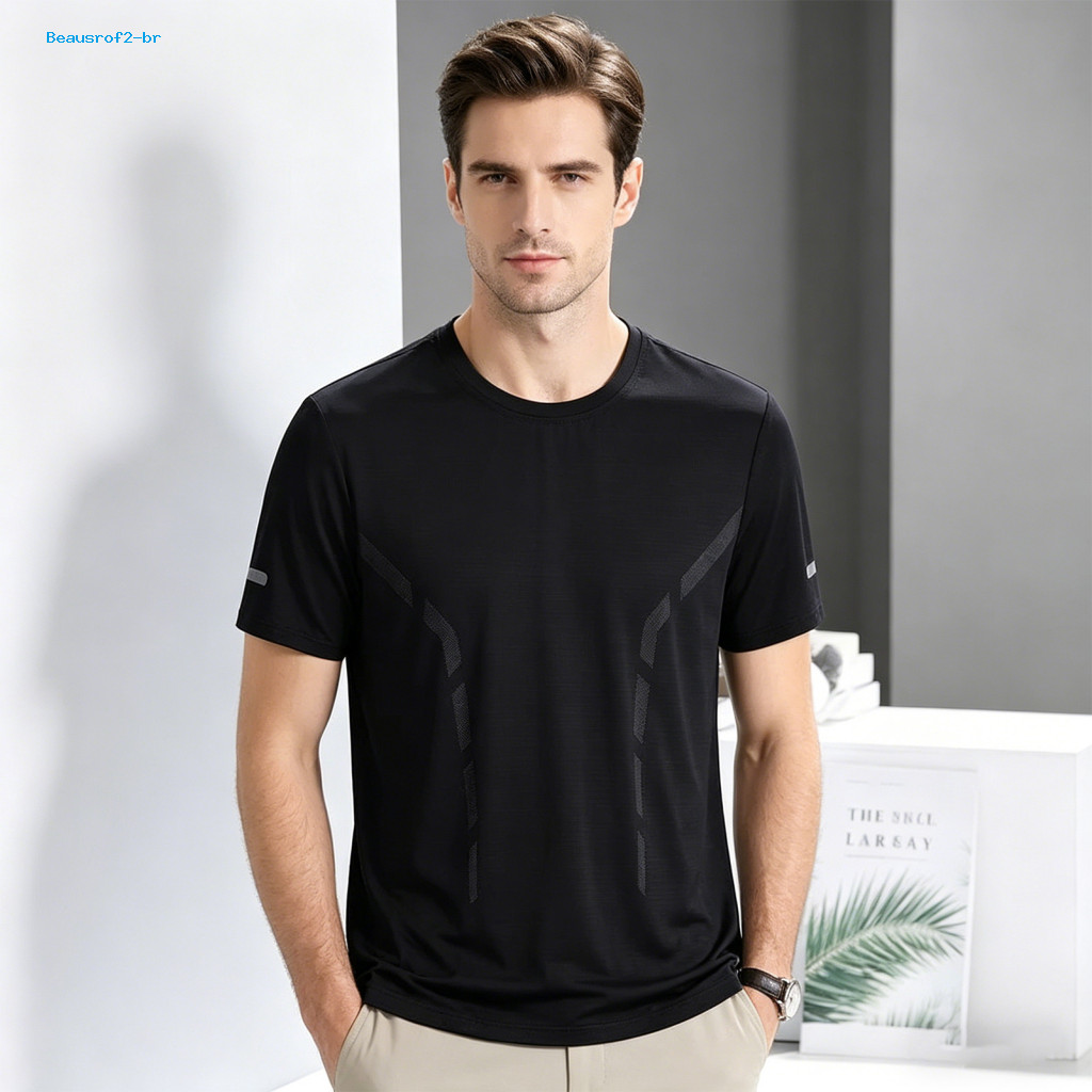 Men's Quick Dry Workout Shirt Lightweight Moisture Wicking Athletic Gym Tee with Mesh Ventilation for Running Fitness Co