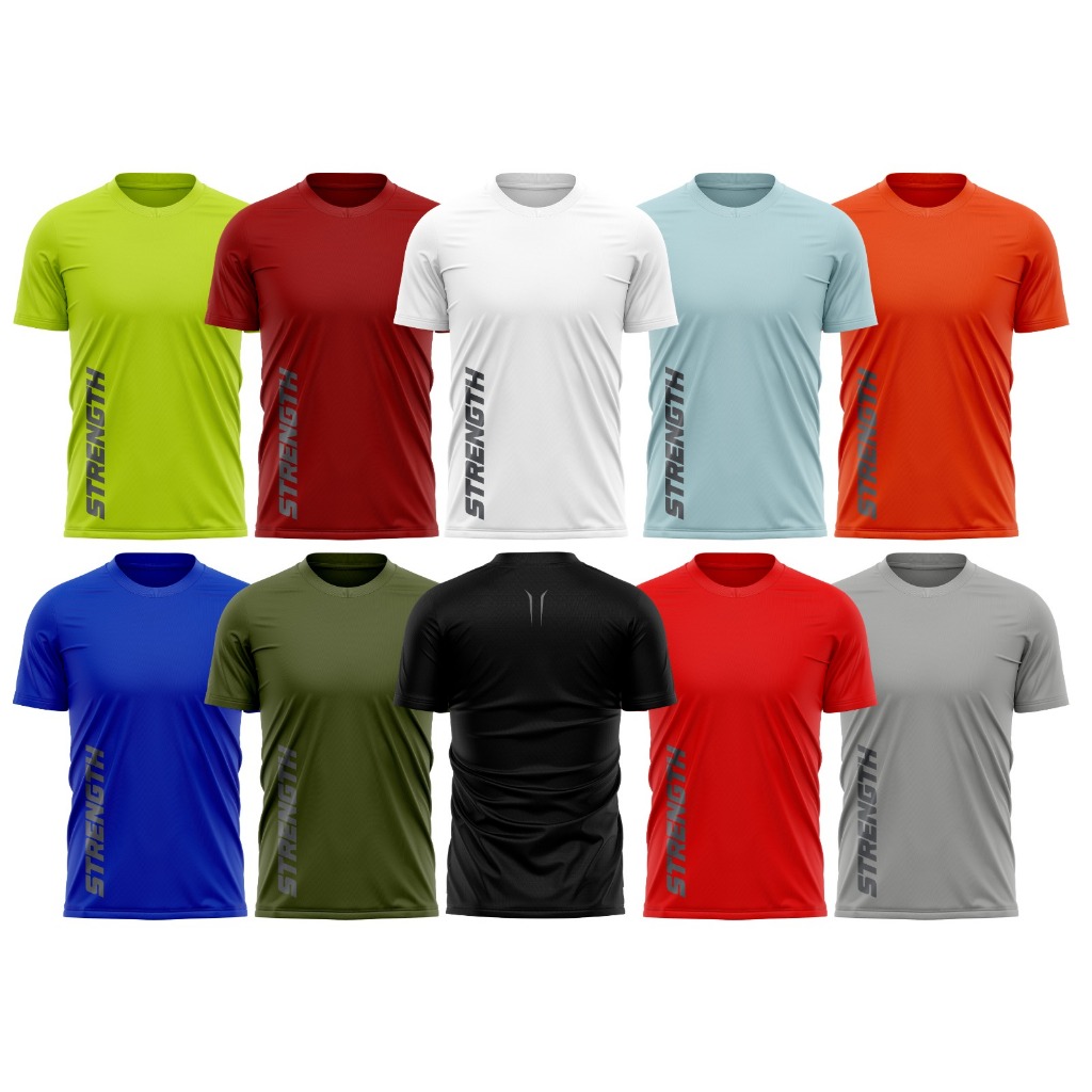 Camiseta Unissex Dryfit Running Gym Com Estampa De Logotipo Multicolorido M-XXL