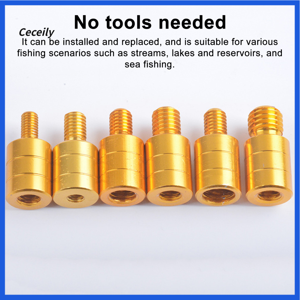 High-strength Net Connector Landing Rod Fishing Head 6/8/10/12mm Screw Quick Release Dip Adapter Metal Converter for