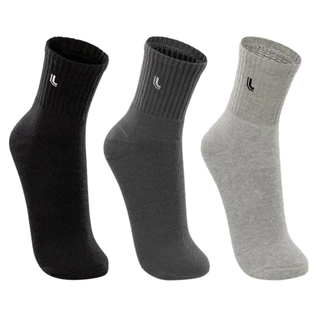 Conjunto De 10 Pares De Meias Unissex De Algodão Mid-Crew – Medyas Com Design De Logotipo Minimalista Para Esportes E Ne