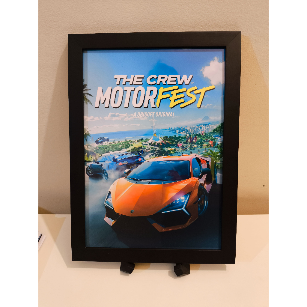 Quadros Game The crew motor fest Varias Opções, A4, com Moldura, Decoração setup, Presente Quarto Gamer Nerd