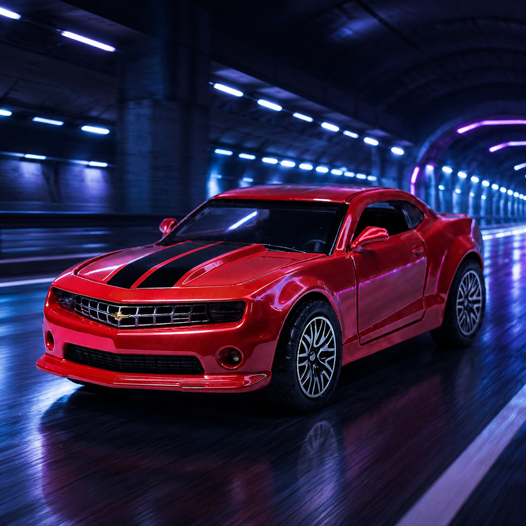Carro Metal Miniatura Muscle car Tipo Camaro Abertura de Portas