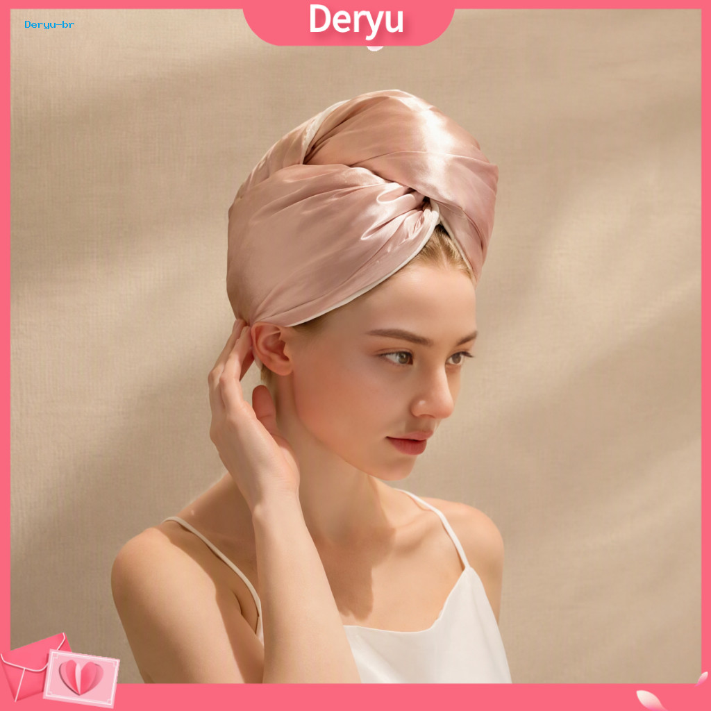 Hair Drying Towel Wrap Thickened Satin Microfiber – Absorbent Dual-sided Fast Turban for Shower Spa Sleeping for